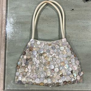 Dangly purse coral colors craft link purse